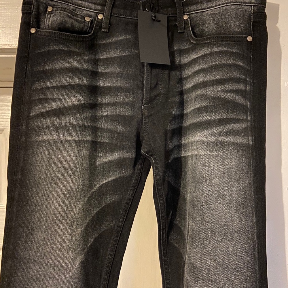 Black Scale denim jeans.